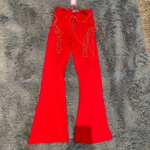 EDIKTED RED PANTS SIZE XS
